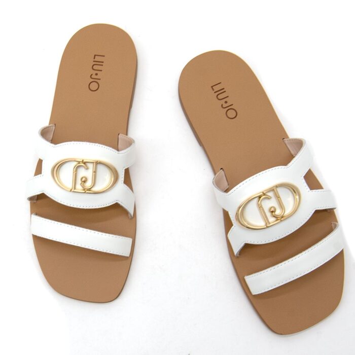 SABA 11 LEATHER FLAT SANDALS WOMEN LIU-JO