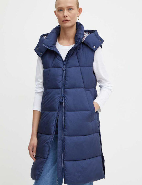 Guess Αμάνικο Μπουφάν Magic Blue