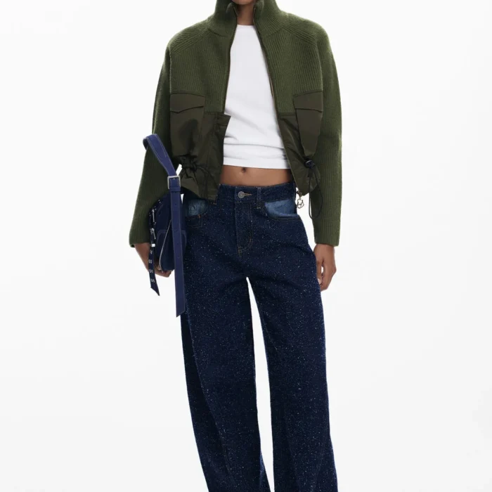 DESIGUAL Φούτερ με φερμουάρ και τσέπες