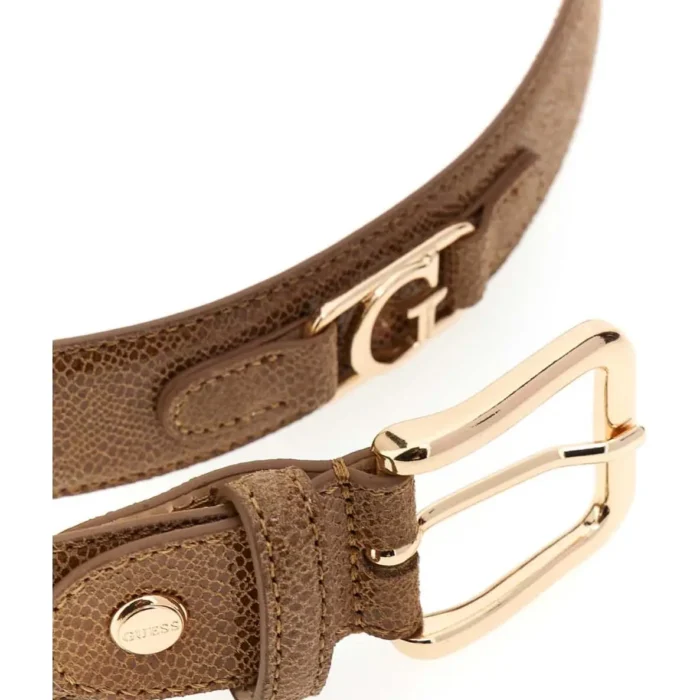 GUESS Ζώνη με χρυσό λογότυπο