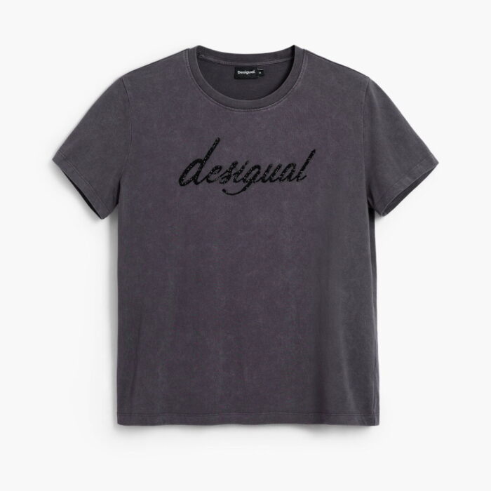 DESIGUAL μπλουζα με κεντημενο λογοτυπο